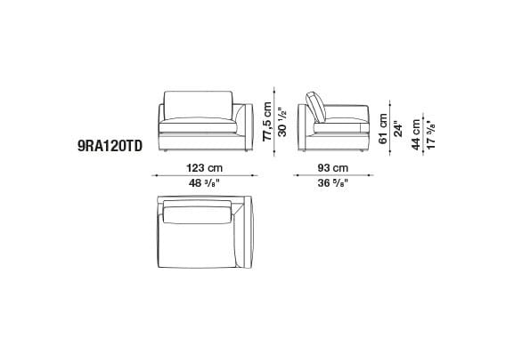 Угловой диван из ткани B&B Italia Ричард ARCH-00040927 - Вид №8