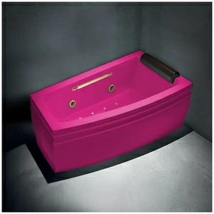 Ванна с гидро и аэромассажем розовая с золотом Gruppo treesse Blanque 1690 DXATCV166ARZ