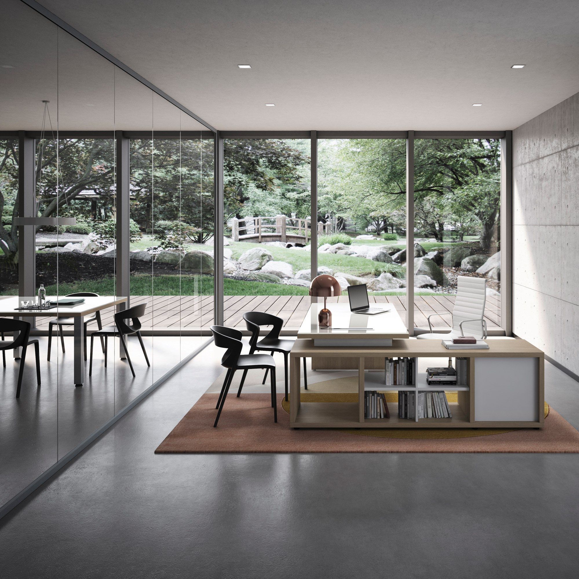 Угловой стол со встроенной полкой CUF Milano ARCH-00088114 - Вид №7