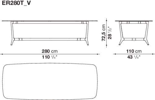 Стеклянный прямоугольный садовый стол B&B Italia Outdoor ARCH-00055856 - Вид №6