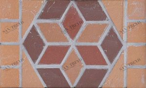 Flower/Цветок Подступенник мозаичный из клинкера (на сетке)  25х15 ECOCLINKER sun-id-313127