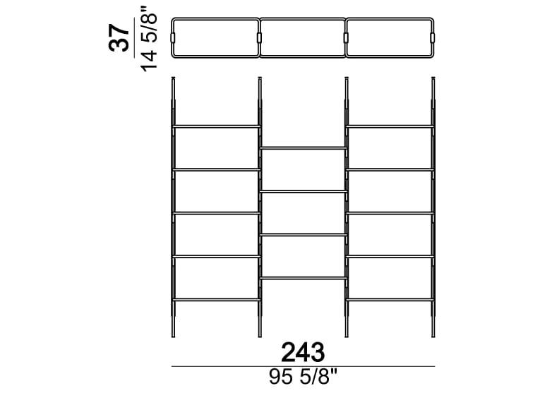 Книжный шкаф из стекла и металла Arketipo ROXANNE ARCH-00090993 - Вид №15