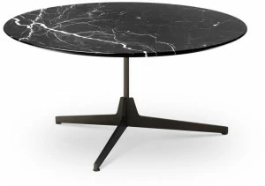 Saba Italia Круглый мраморный журнальный столик с подставкой 3 звезды Hexa