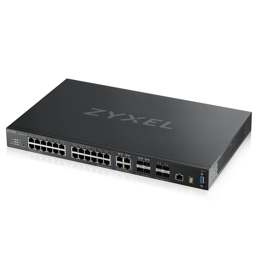 XGS4600-32-ZZ0102F xgs4600-32 l3 managed switch, 28 port gig and 4x 10g sfp+, stackable, dual psu ZyXEL Santreyd  - Вид №3