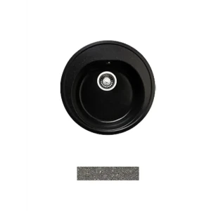 91890577 Мойка для кухни врезная Granicom G-001 круглая 50.2x50.2 см глубина чаши 20.5 см круглая искусственный камень цвет серый STLM-1459050