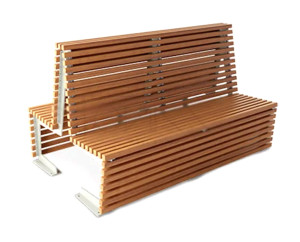 ZIDV02.01.01-MS.GR ГРЕТТА Зигзаг 2 двойной, скамья парковая LAB.Space