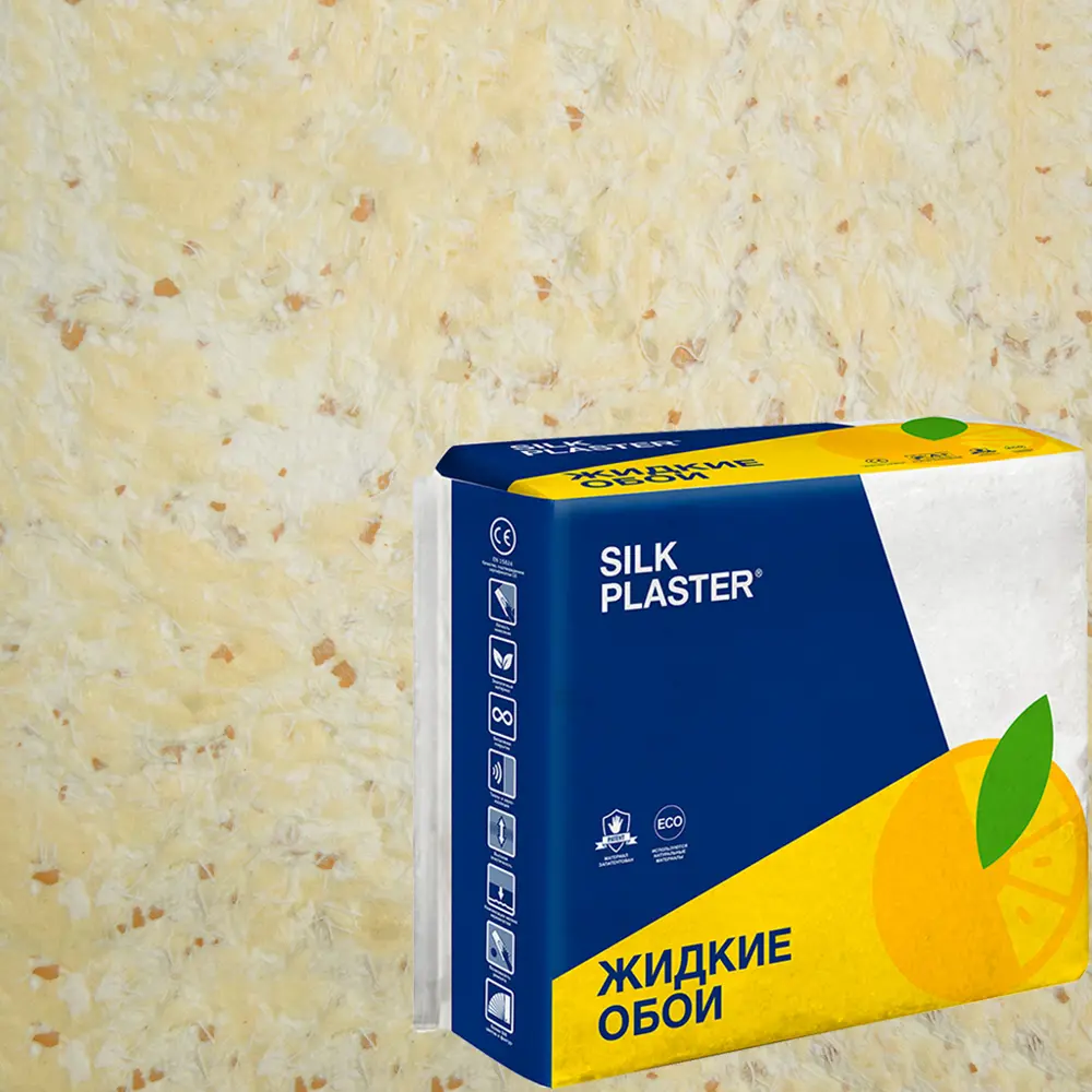 Жидкие обои Silk Plaster Absolute А402 1.1 кг цвет абрикосовый/желтый STLM-2192659