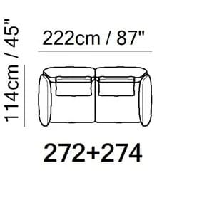 3-местный тканевый диван Natuzzi Italia Mirai ARCH-00122079 - Вид №3