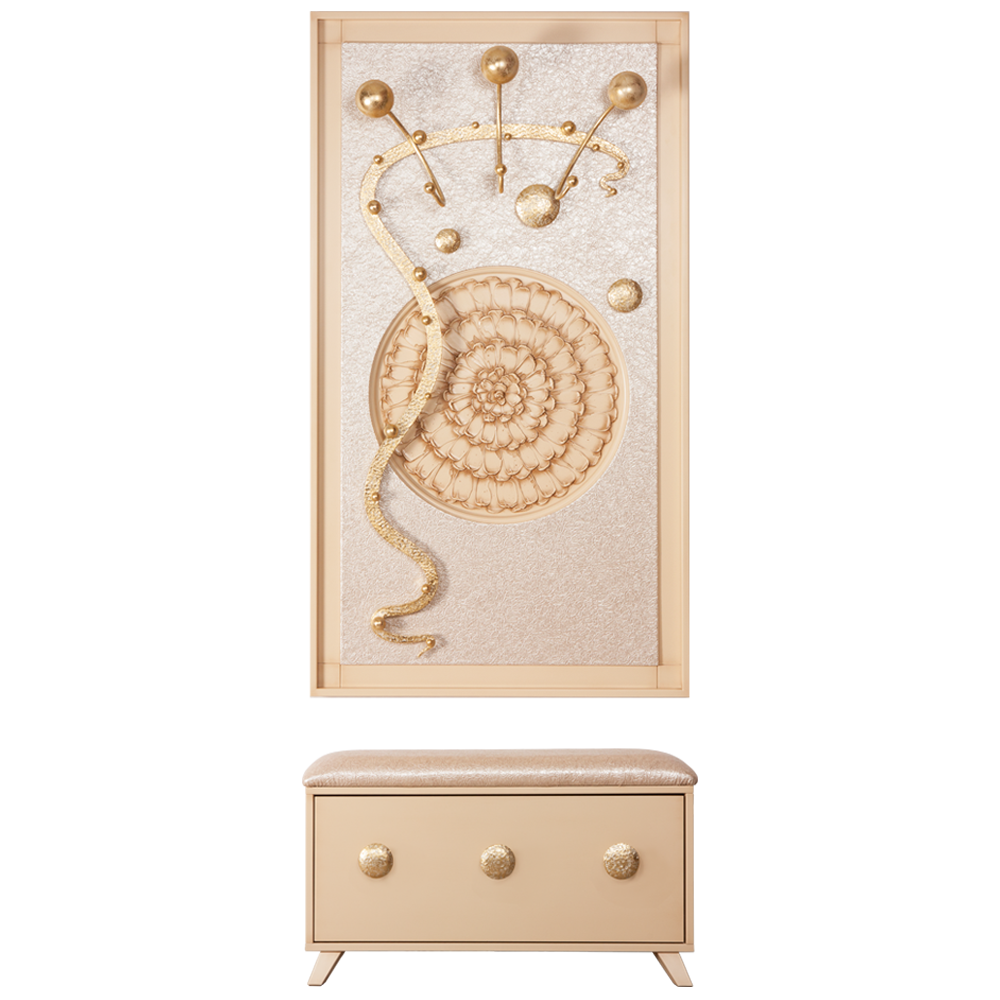 15006,14022 Настенная прихожая Heri 1 Айвори BOGACHO 4627155811105, 4627155811082