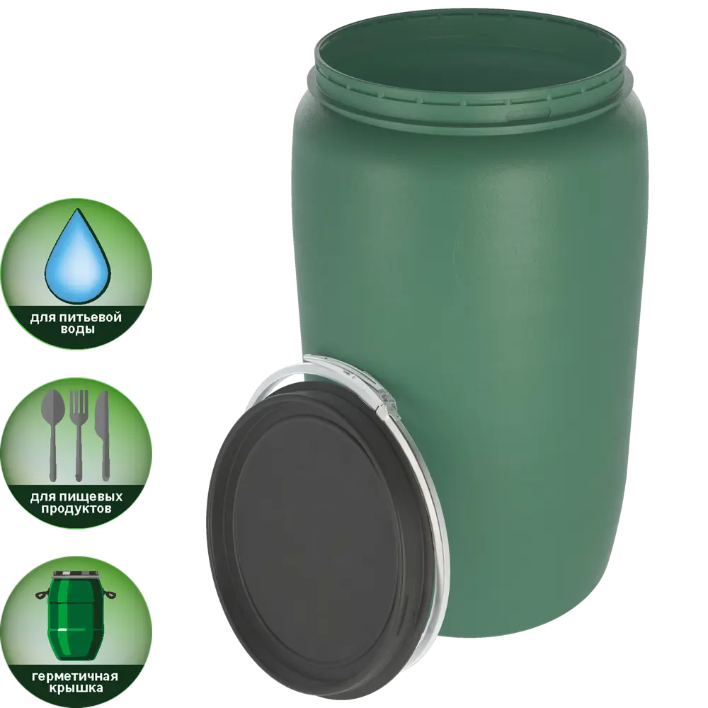 Бочка Geolia 227 литров, с крышкой STLM-2079009 - Вид №1