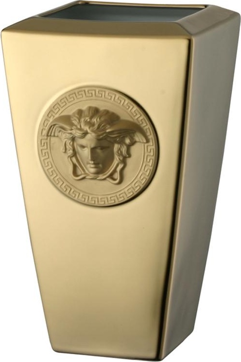 74173 Rosenthal Versace Ваза Rosenthal Versace Медуза Золотая 24см, фарфор Фарфор 