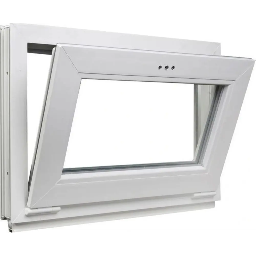 Пластиковое окно ПВХ Deceuninck фрамуга 700x500 мм (ВхШ) двухкамерный стеклопакет белый/антрацит STLM-2054955 - Вид №2