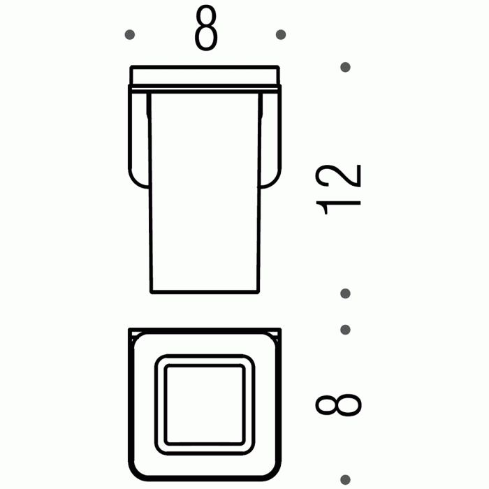 B7002 Стакан настенный COLOMBO OVER Colombo Design - Вид №2