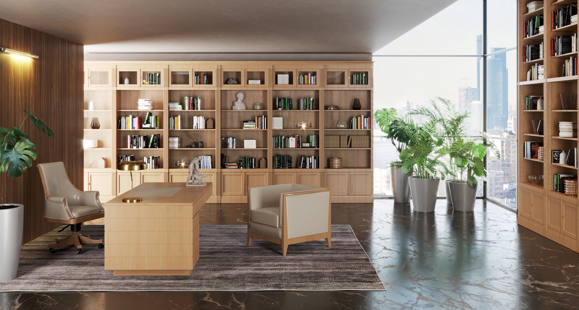 Вишневое вращающееся офисное кресло с колесами Morelato PRESIDENT ARCH-00071656 - Вид №1