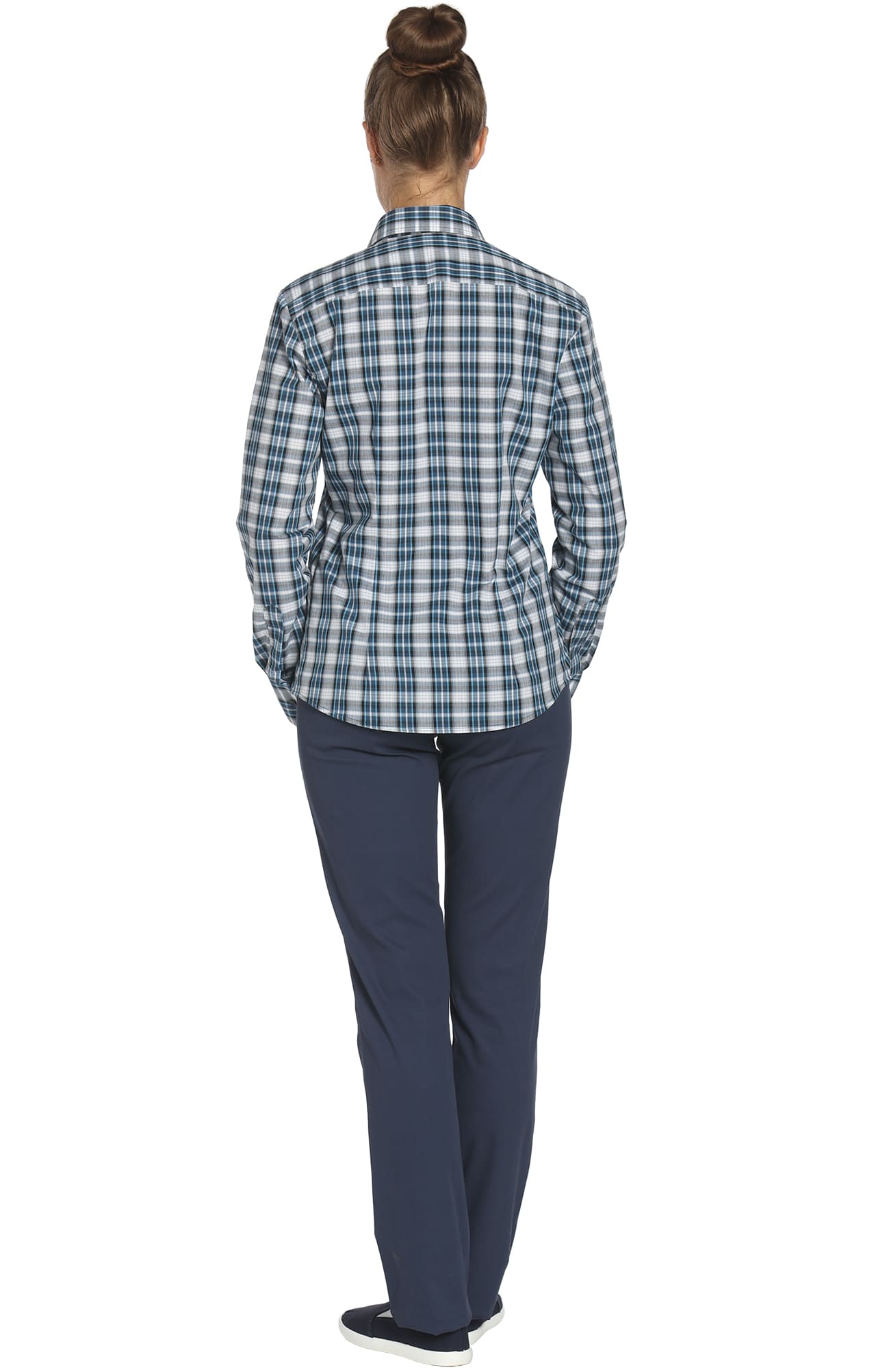 67811 Рубашка в клетку plaid blue (шотландка синяя) HIPSTER  Толстовки, рубашки, футболки, тенниски  размер 56 (112)  - Вид №3