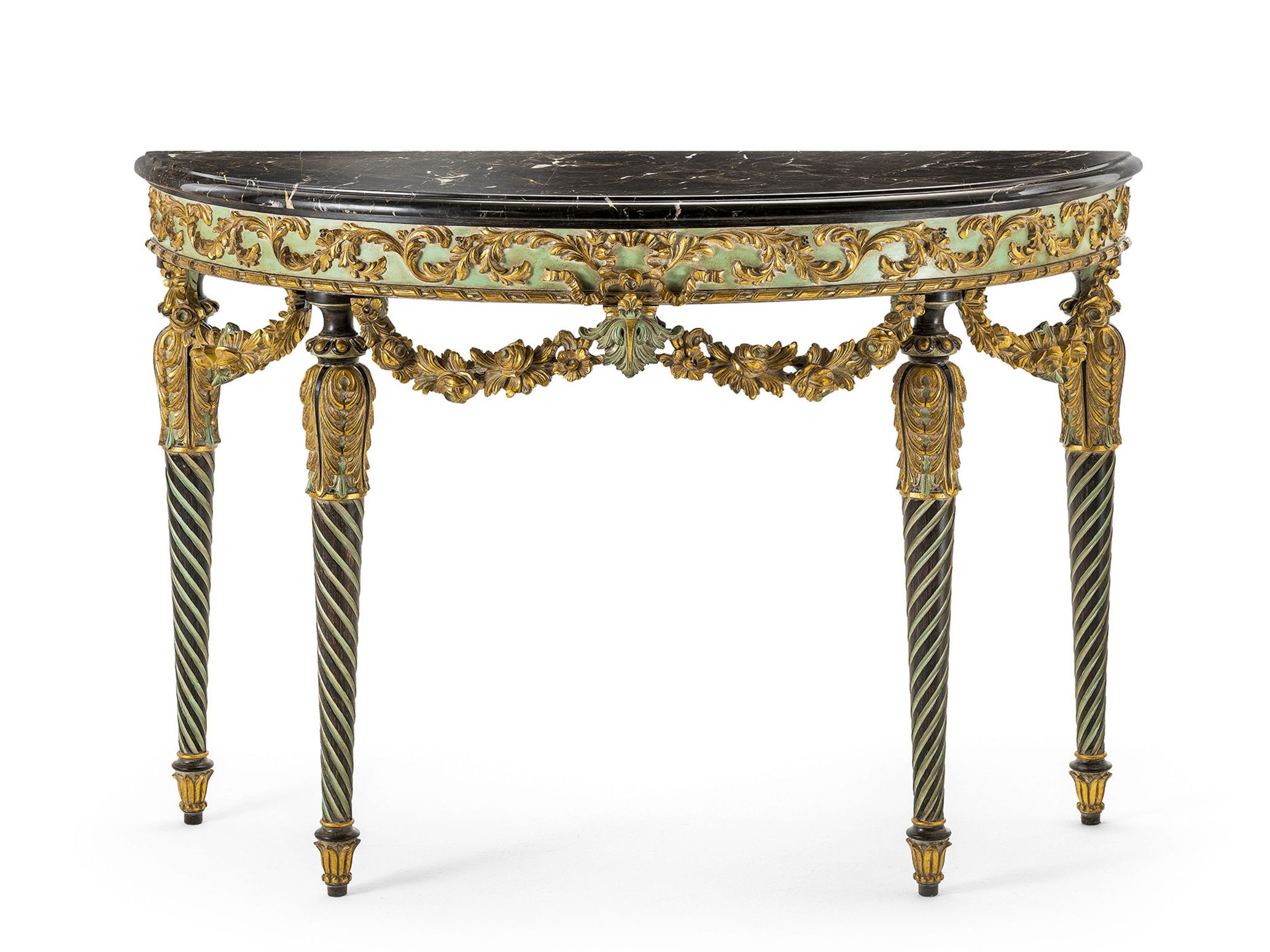 Мраморный полумесяц консоли OAK Галерея ARCH-00143974