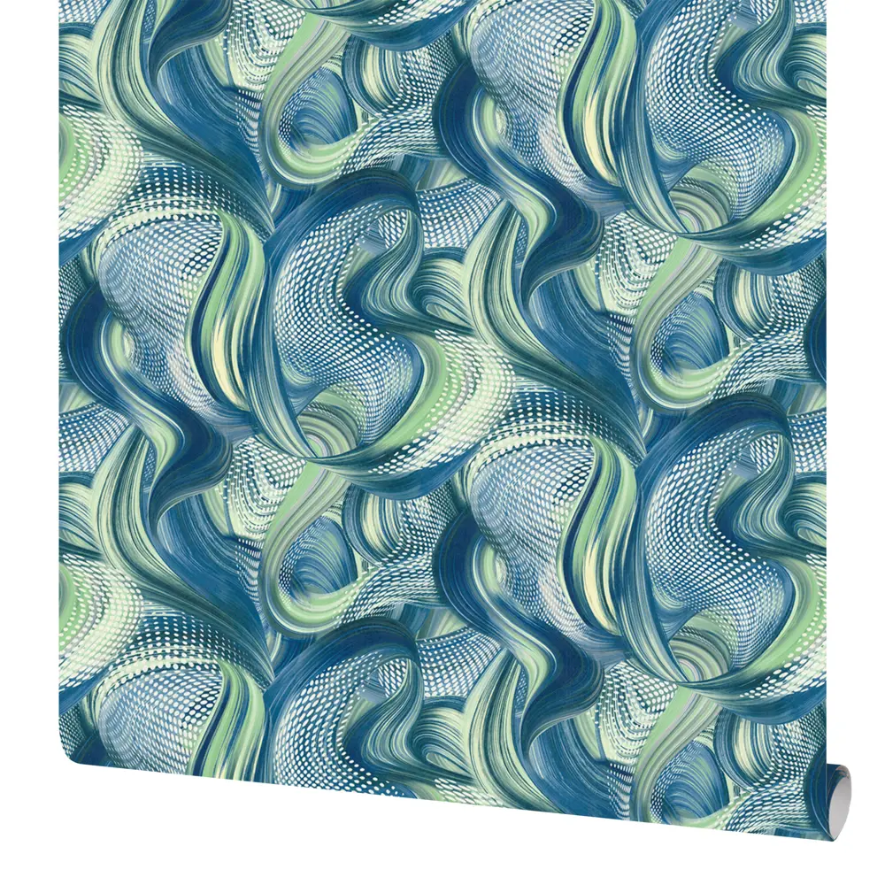 Обои флизелиновые Vog Collection Вихри зеленые 1.06 м 90119-67 STLM-2124392