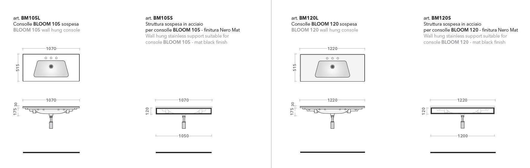 Подвесной умывальник Ceramica Flaminia Bloom ARCH-00133349 - Вид №10
