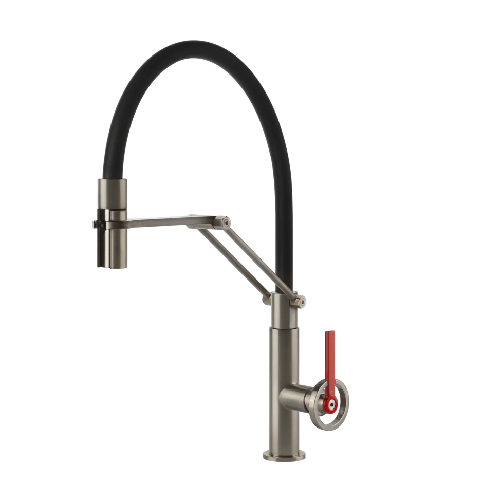 Смеситель для раковины 60205 149 Gessi Officine v МАТОВЫЙ НИКЕЛЬ FINOX 60205149