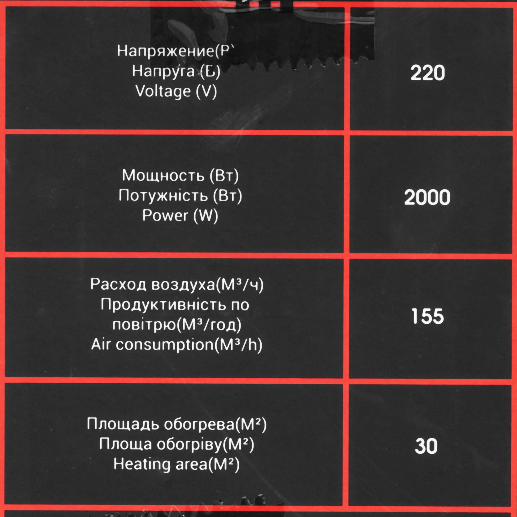 9137426 Тепловая пушка электрическая EDON WAB-2000S STDN-0127421 - Вид №7