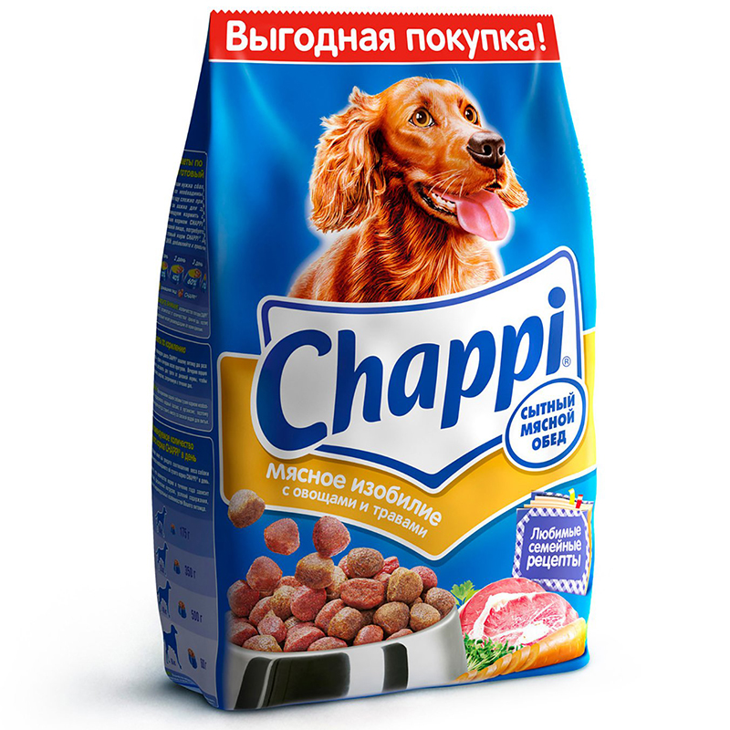 Т00007573 Корм для собак Мясное изобилие сух. 2,5кг Chappi 