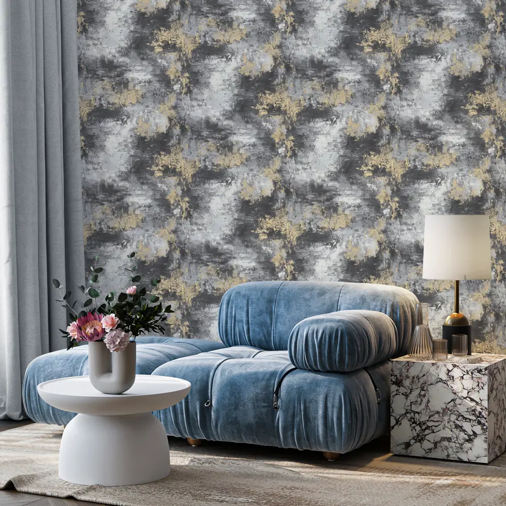 Обои флизелиновые Артекс Микадо серые 1.06 м - современный абстрактный дизайн 89428464 STLM-1567746 - Вид №5