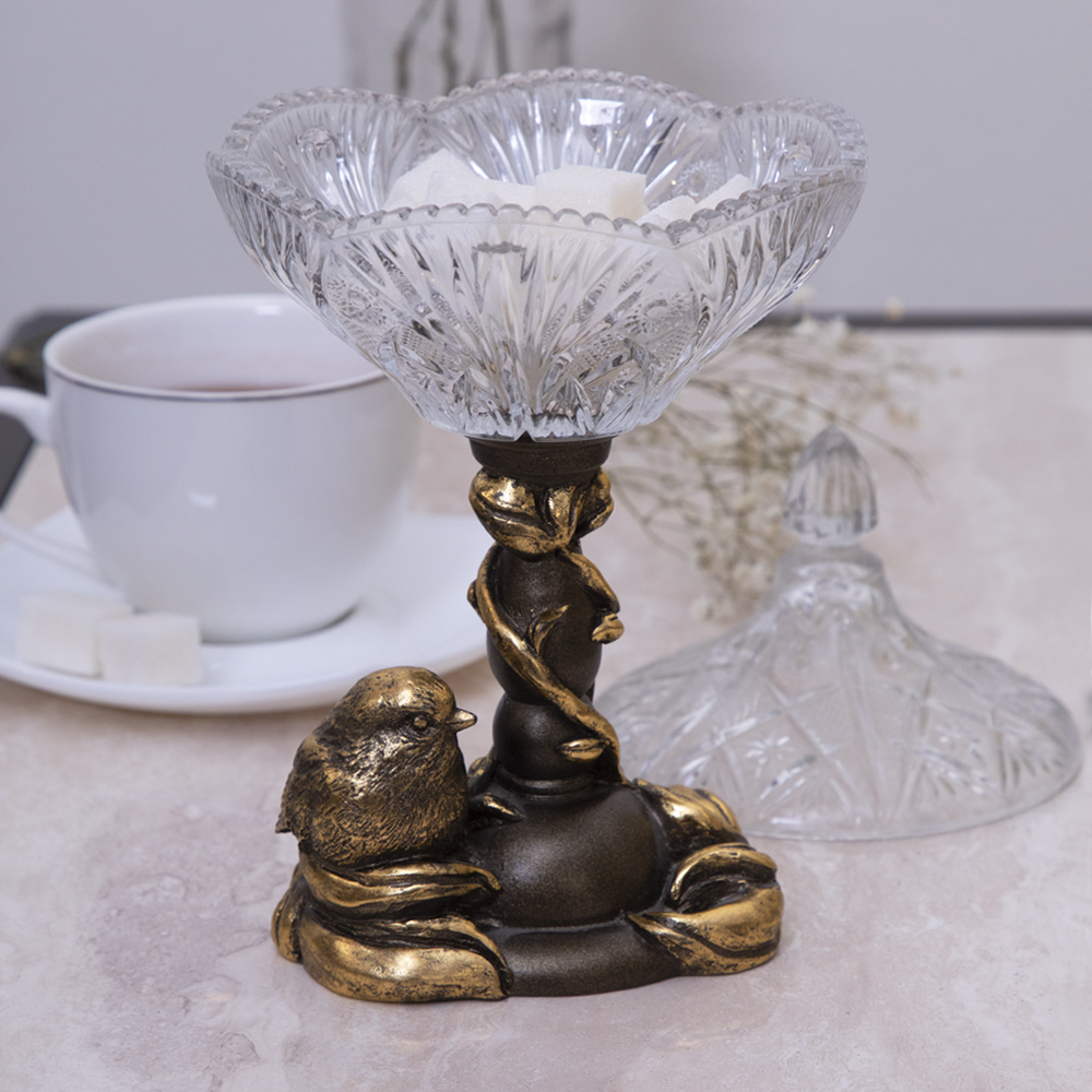 52109 Фруктовница-конфетница Зарничка Свитти Бронза BOGACHO 