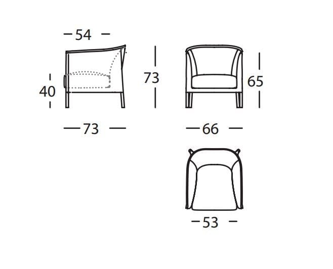 Тканевое кресло с подлокотниками SANCAL ARCH-00051235 - Вид №5