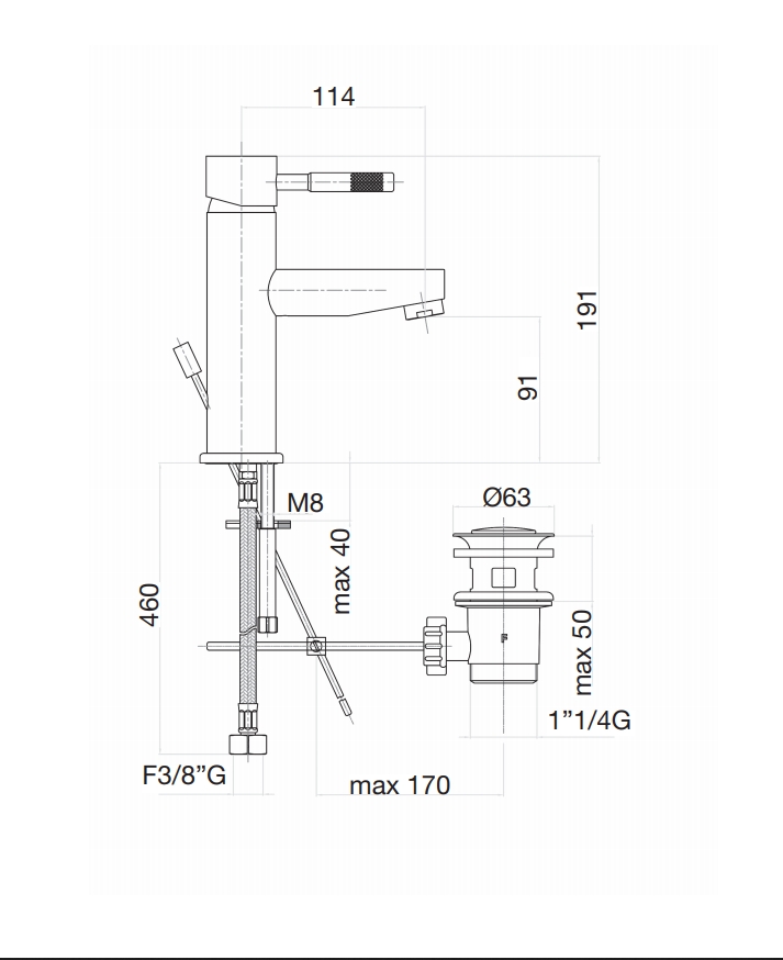44CR5271 Смеситель для раковины , хром Fiore Xenon - Вид №2