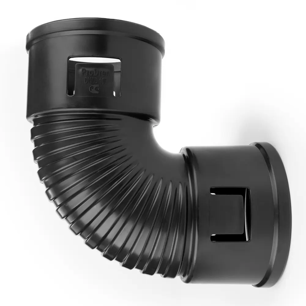 POLYTRON PRODREN - Отвод дренажный 110 мм для гофрированных труб 82305387 STLM-0024298 - Вид №1