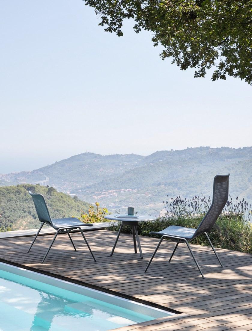 FAST Садовое кресло из алюминия с дренажной тканью Zebra knit 455 - Вид №3