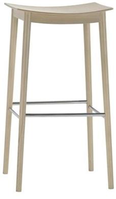 Andreu World Барный стул высокий из бука с подставкой для ног Smile Bq0329-bq0351 - Вид №1