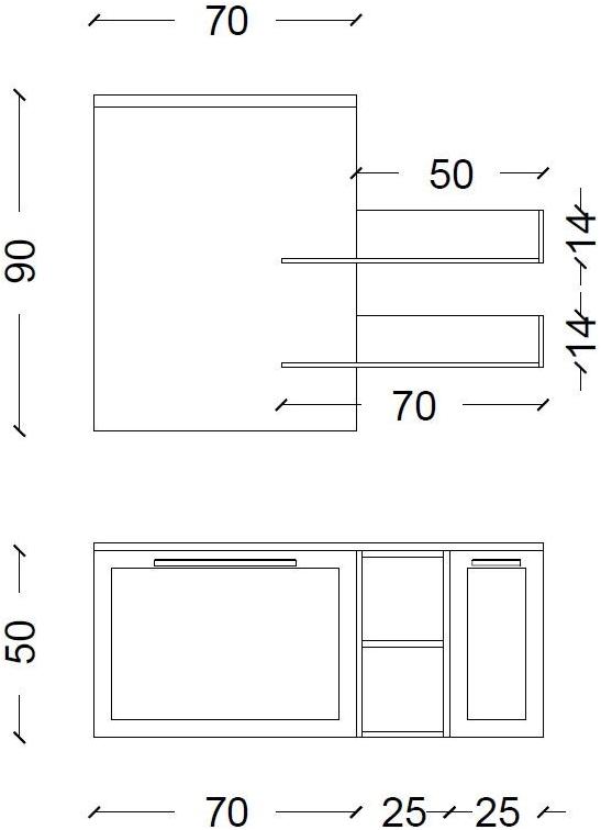 Mobiltesino Подвесная тумба под умывальник с ящиками Frame sun-id-1455315 - Вид №4