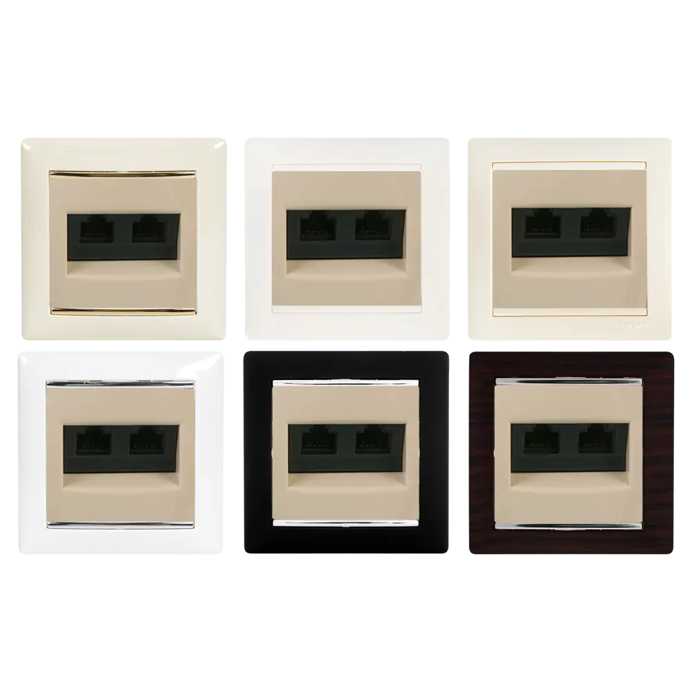 Двойная компьютерная розетка Legrand Valena Classic для сетевых подключений 12553999 STLM-0002230 - Вид №1