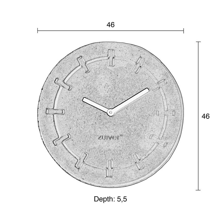 Часы Pulp Time Round черные Zuiver 8500022 - Вид №7