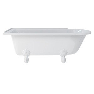 Burlington Hampton 170см душевая ванна с роскошными ножками для левой руки Левая рука с ножками Luxury Claw в белом цвете E13 L1W