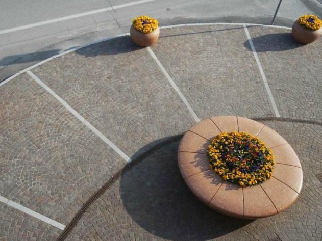 Bellitalia Круглая скамья со встроенной сеялкой без спинки Olimpo sun-id-1390442 - Вид №3