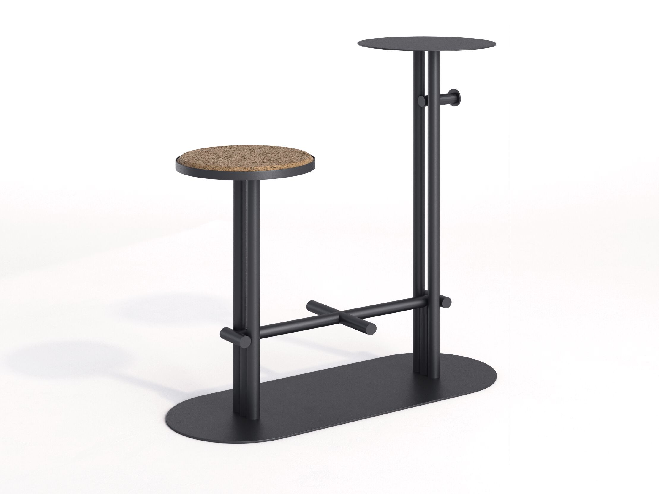 Стальной и пробковый высокий садовый стул с журнальным столиком Joyf точка ARCH-00111902 - Вид №3