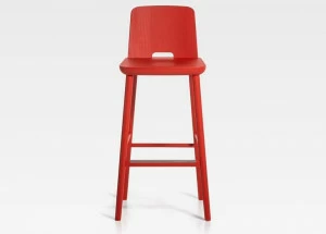 SIPA Барный стул из лакированной древесины с подставкой для ног Tablet