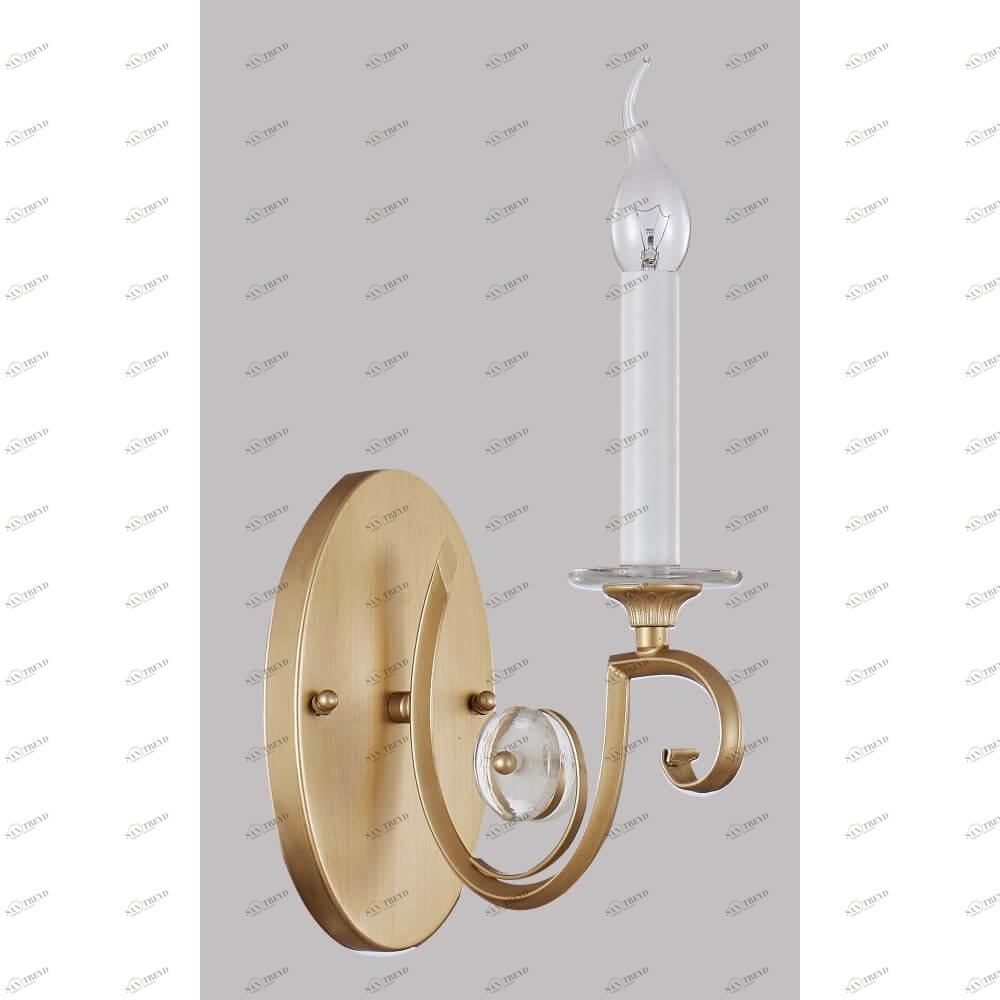 Бра металлическое золотое Maribel MARIBEL AP1 CRYSTAL LUX СВЕЧА 00-3930389 Золото 
