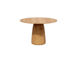 Круглый низкий стол из тикового дерева