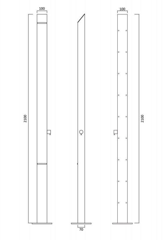 TAMANACO Душевая стойка напольная с водопадом sun-id-1494373 - Вид №2