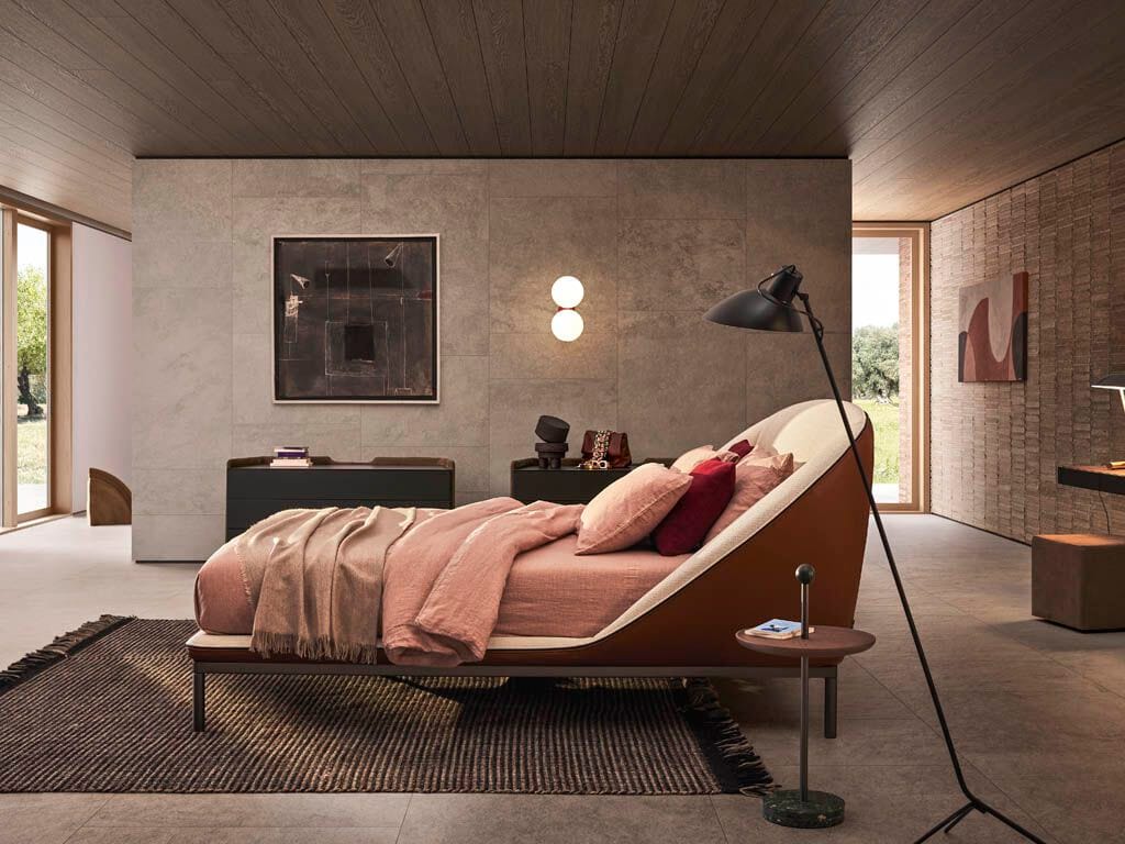 Двуспальная кровать из ткани с мягким изголовьем Pianca DOMENICA ARCH-00114762 - Вид №3