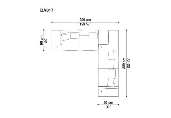 3-местный тканевый диван B&B Italia док ARCH-00033457 - Вид №96