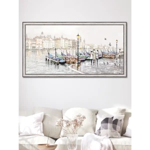 91207490 Картина в раме Grafis-Art "Пристань Сан-Марко" 50x100 см STLM-0829562