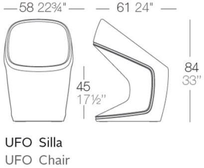 VONDOM Садовый стул из полиэтилена Ufo sun-id-1403282 - Вид №5