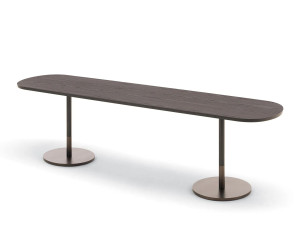 Деревянная овальная консоль