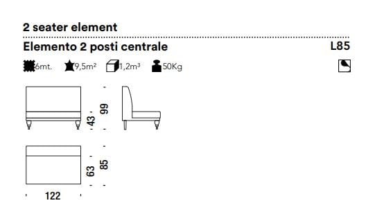 Съемный модульный диван MOROSO MORE BENCH ARCH-00019796 - Вид №1