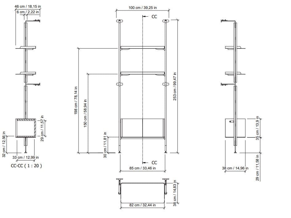 Модули книжного шкафа из массива дерева Morica Design Кутюр ARCH-00019152 - Вид №5