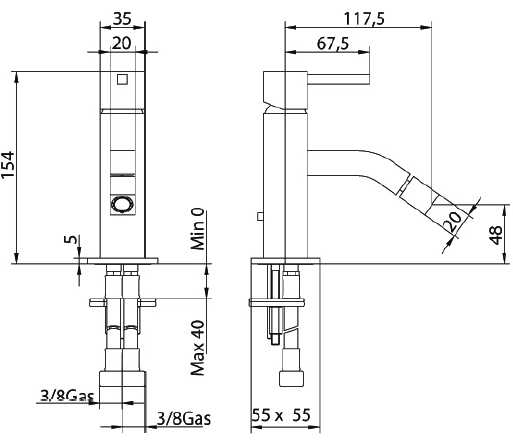 752120PN00LT Смеситель Bandini Ice Cube Santreyd - Вид №1